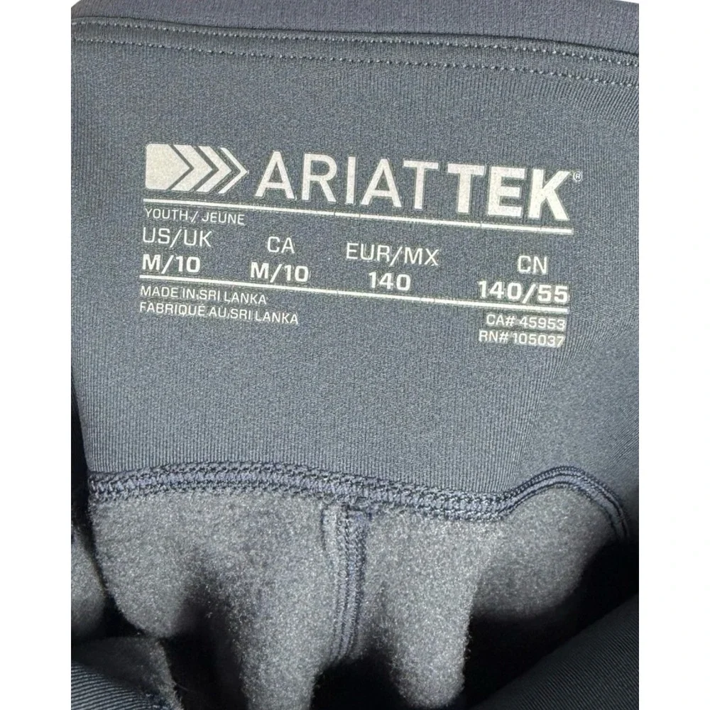Ariat Youth Girls EOS Knee Patch Tights Navy Blue Riding Leggings Size Medium 10